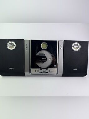 Philips MC235B/37 Micro Shelf Stereo System CD AM/FM w/ Speakers Tested Works